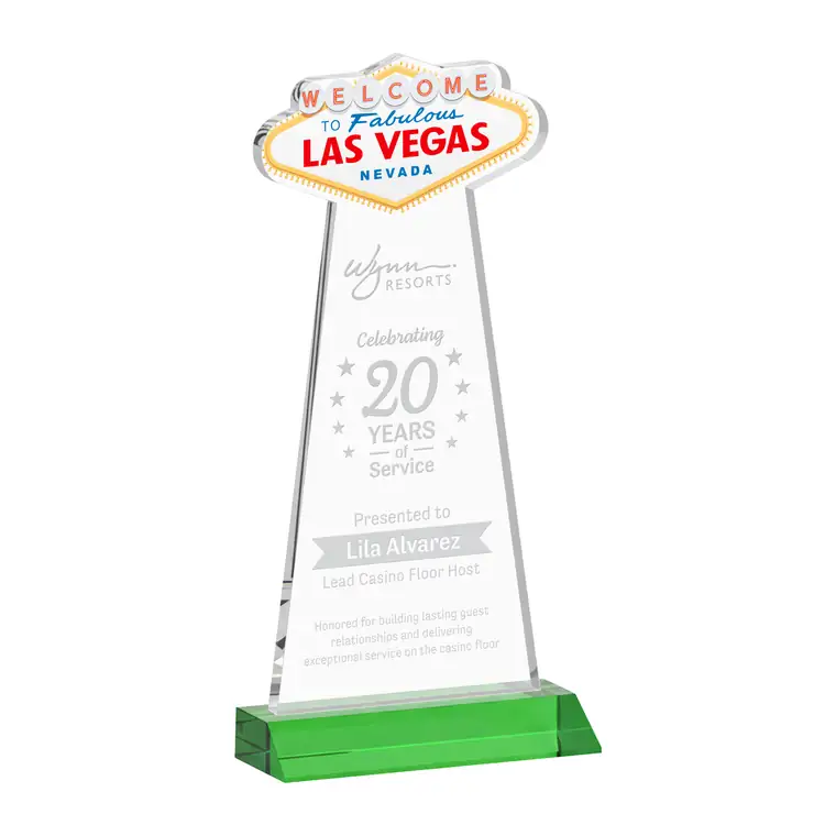 Las Vegas Starfire Crystal Award - Deep Etch #4