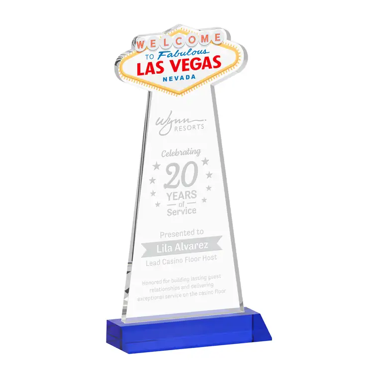 Las Vegas Starfire Crystal Award - Deep Etch #6