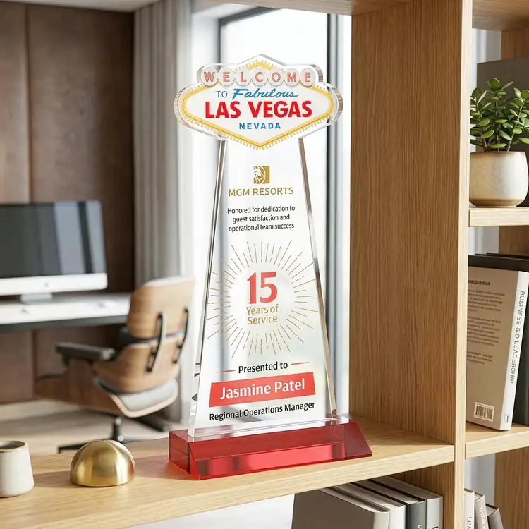 Las Vegas Starfire Crystal Award - Multicolor #11