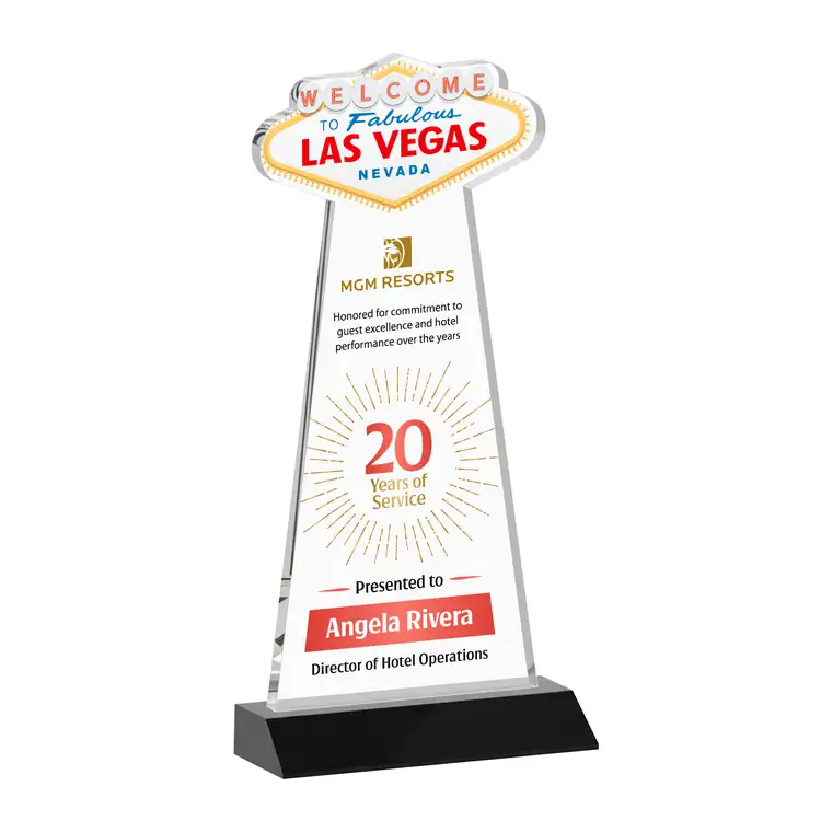 Las Vegas Starfire Crystal Award - Multicolor #5