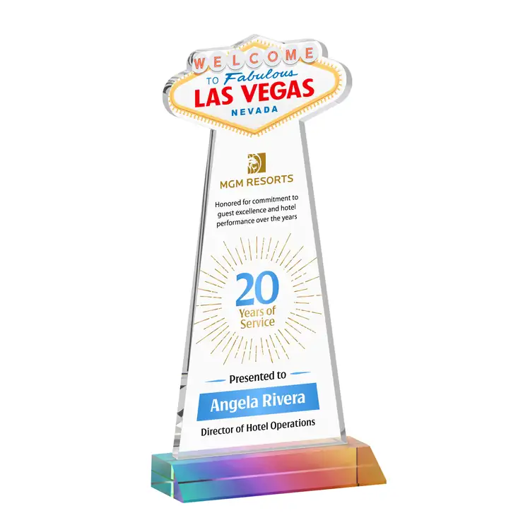 Las Vegas Starfire Crystal Award - Multicolor #7