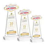 Trophée Las Vegas en cristal Starfire - Multicolore