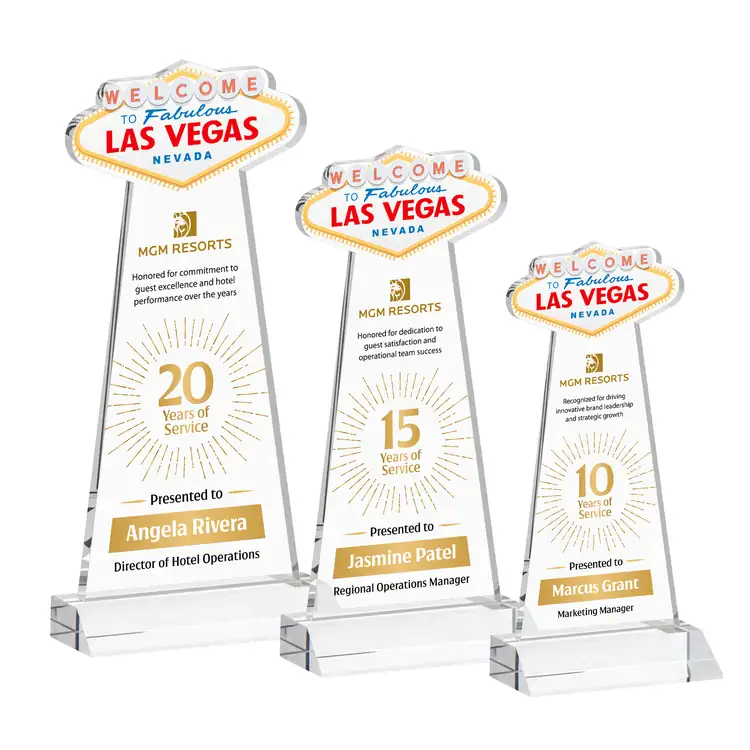 Las Vegas Starfire Crystal Award - Multicolor