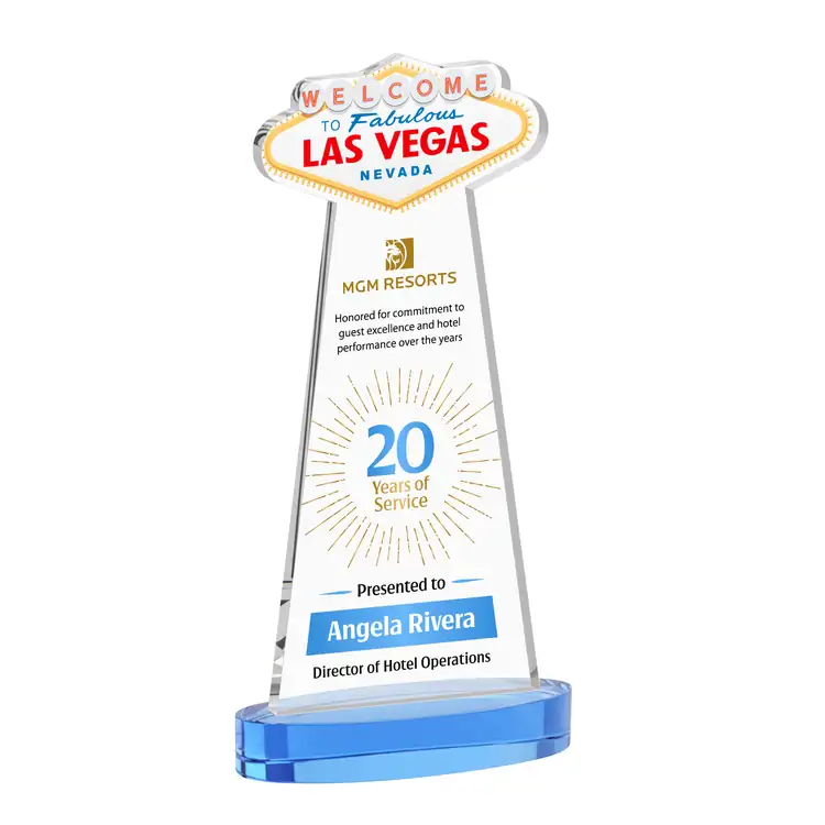 Las Vegas Starfire Crystal Award on Alberton Base - Multicolor #10