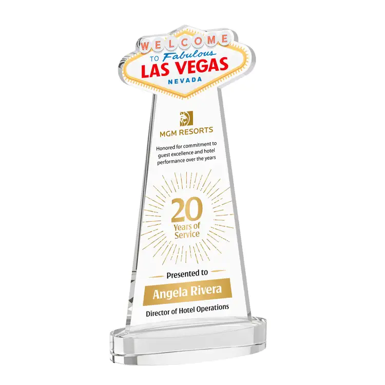Las Vegas Starfire Crystal Award on Alberton Base - Multicolor #2