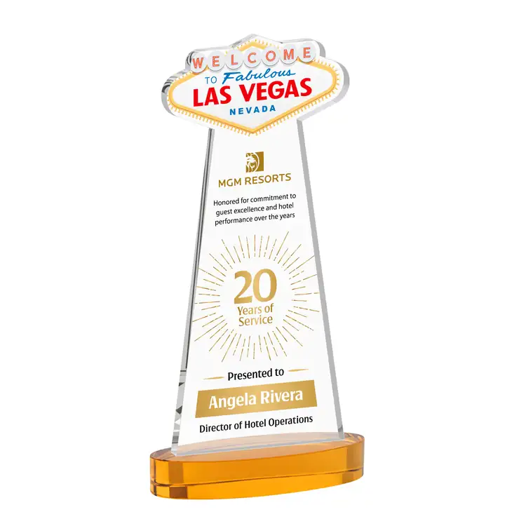 Las Vegas Starfire Crystal Award on Alberton Base - Multicolor #3