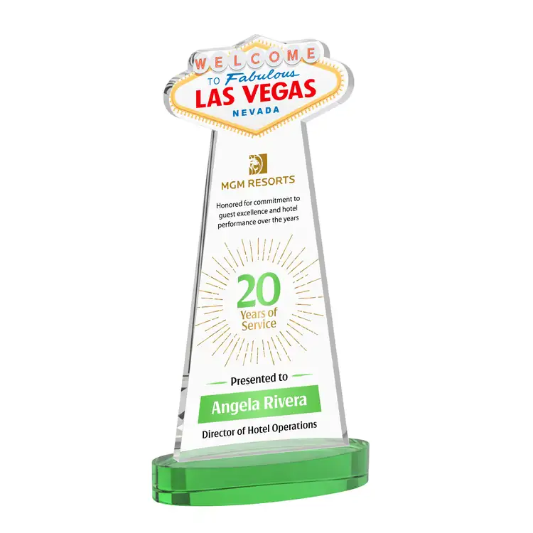 Las Vegas Starfire Crystal Award on Alberton Base - Multicolor #5