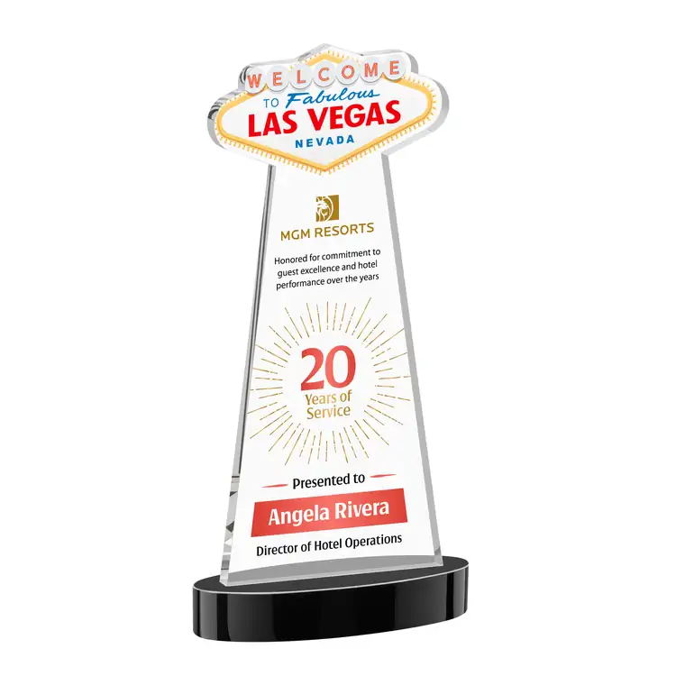 Las Vegas Starfire Crystal Award on Alberton Base - Multicolor #6