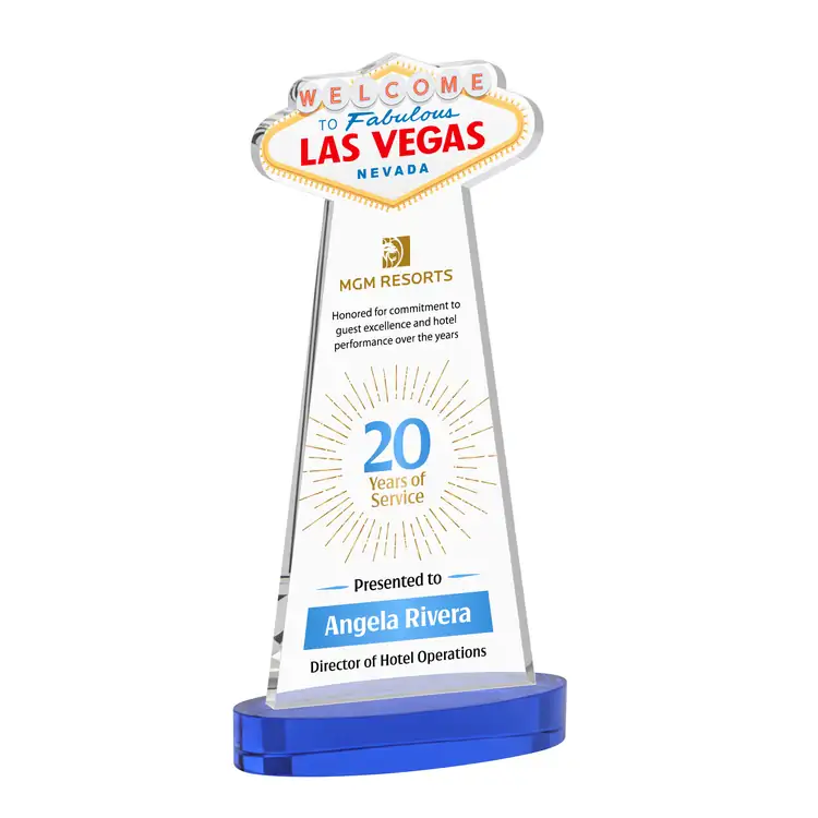 Las Vegas Starfire Crystal Award on Alberton Base - Multicolor #7