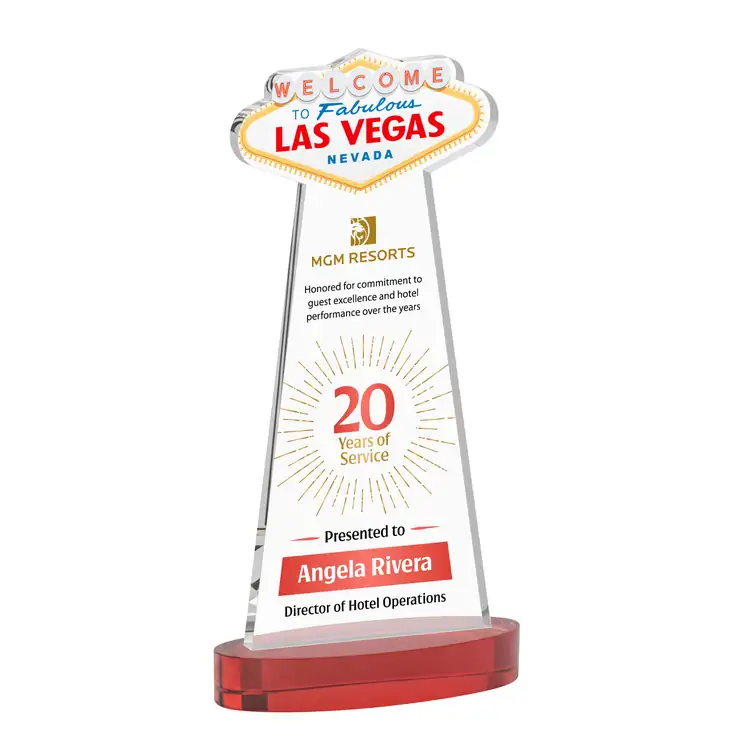 Las Vegas Starfire Crystal Award on Alberton Base - Multicolor #8