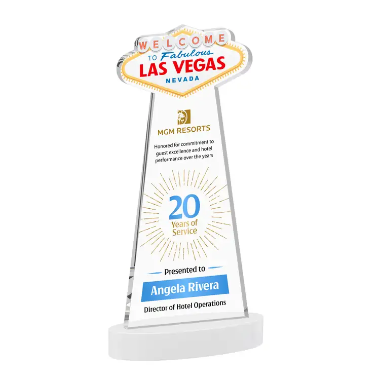 Las Vegas Starfire Crystal Award on Alberton Base - Multicolor #9