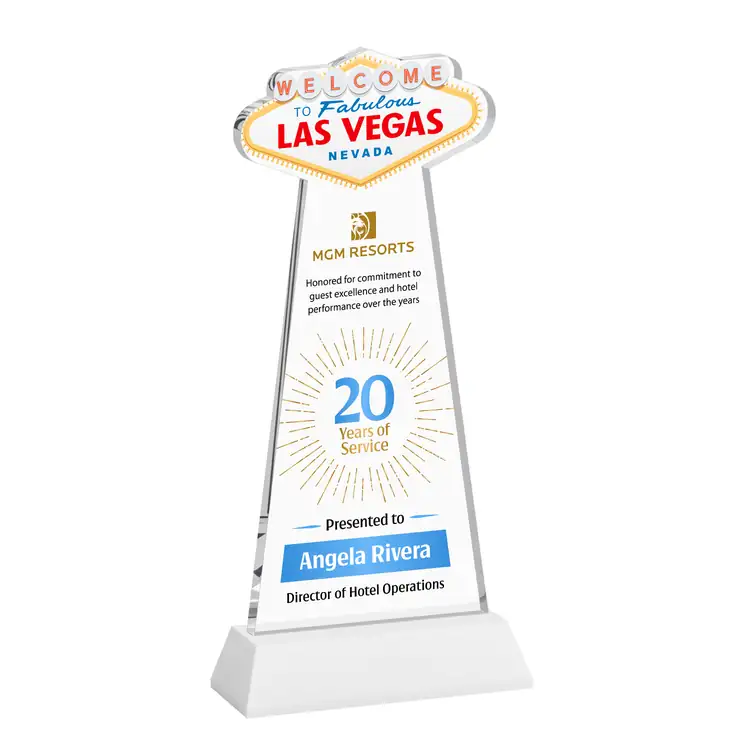 Trophée Las Vegas en cristal Starfire sur socle Hartford - Multicolore #10