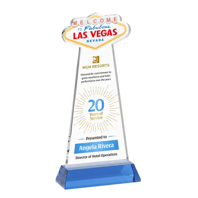 Trophée Las Vegas en cristal Starfire sur socle Hartford - Multicolore #11