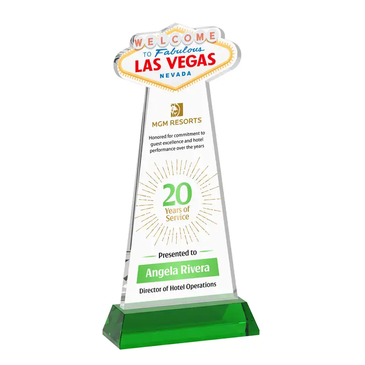 Trophée Las Vegas en cristal Starfire sur socle Hartford - Multicolore #5