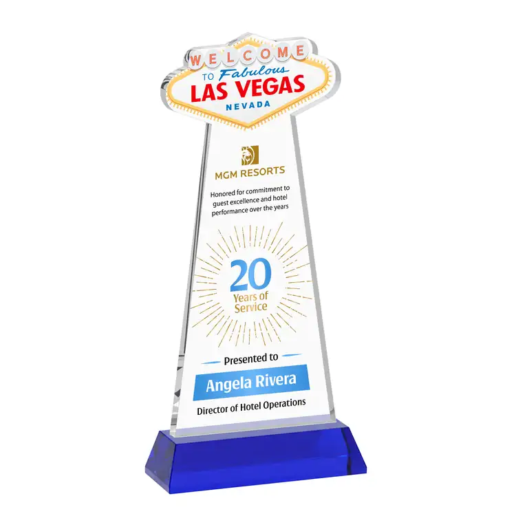 Trophée Las Vegas en cristal Starfire sur socle Hartford - Multicolore #7