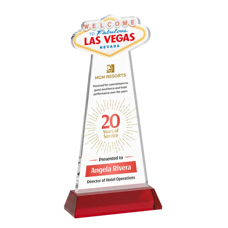 Trophée Las Vegas en cristal Starfire sur socle Hartford - Multicolore #9