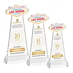 Trophée Las Vegas en cristal Starfire sur socle Hartford - Multicolore