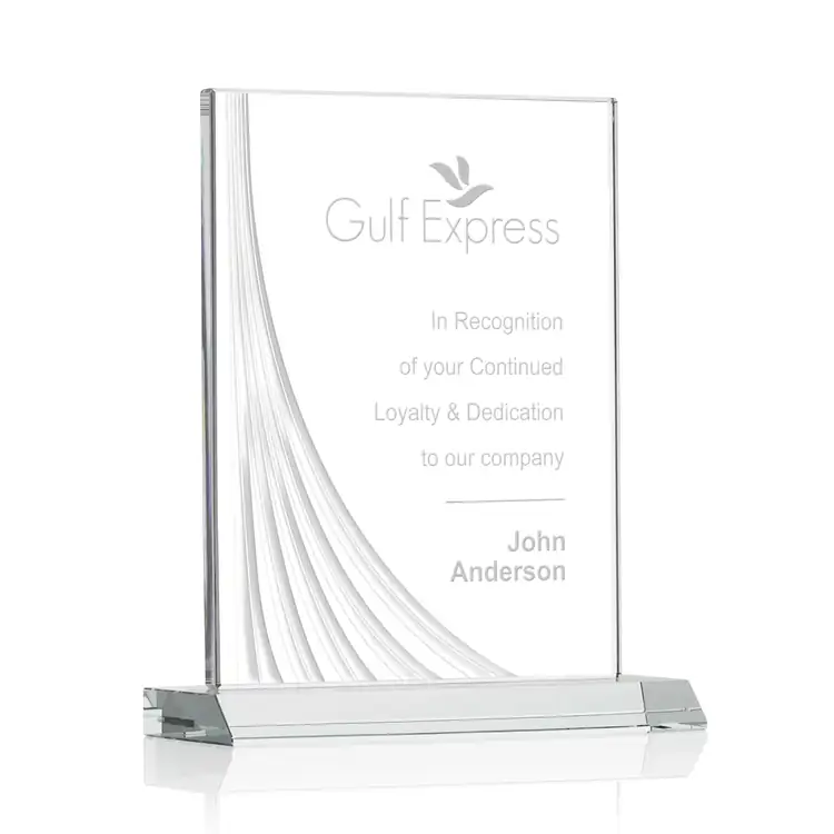 Leighton Liquid Crystal Starfire Crystal Award - Deep Etch #2