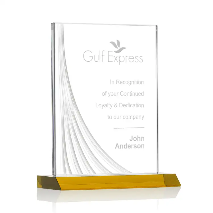 Leighton Liquid Crystal Starfire Crystal Award - Deep Etch #3