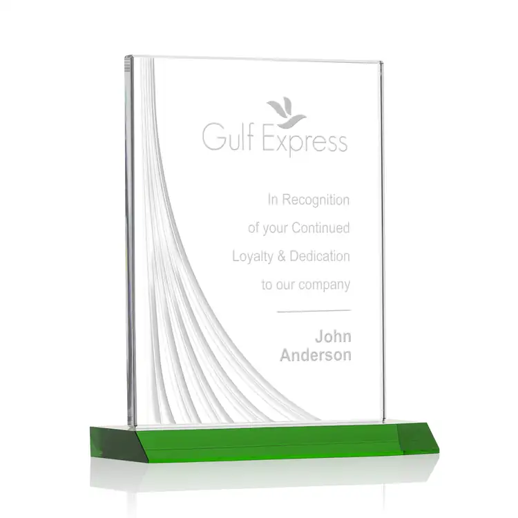 Leighton Liquid Crystal Starfire Crystal Award - Deep Etch #4