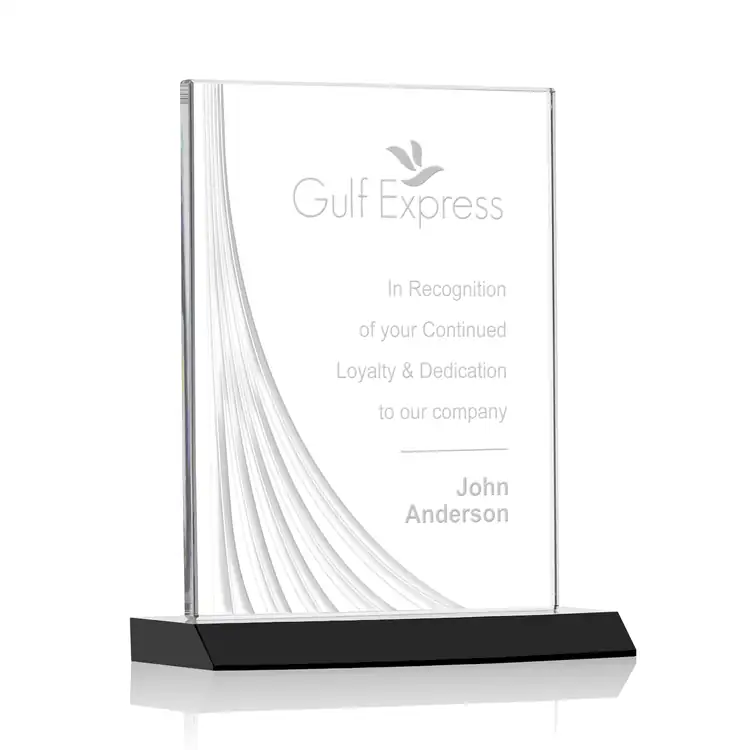 Leighton Liquid Crystal Starfire Crystal Award - Deep Etch #5