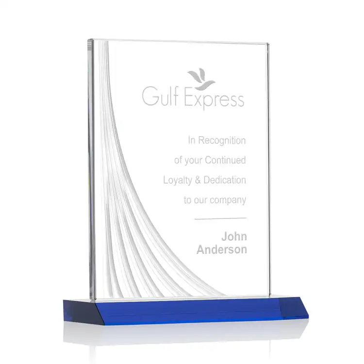 Leighton Liquid Crystal Starfire Crystal Award - Deep Etch #6