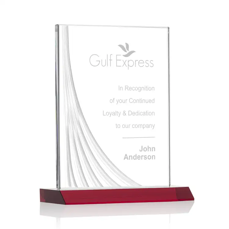Leighton Liquid Crystal Starfire Crystal Award - Deep Etch #7