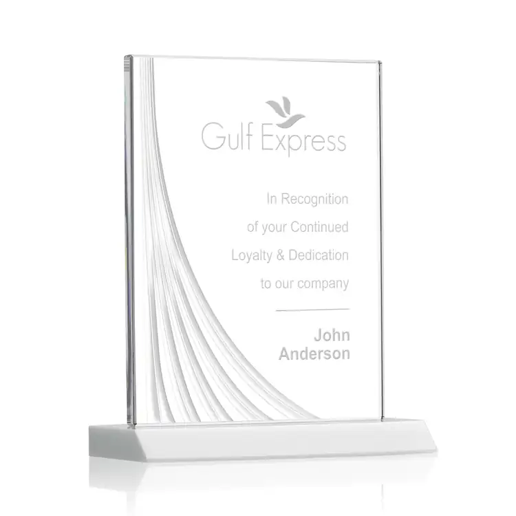 Leighton Liquid Crystal Starfire Crystal Award - Deep Etch #8