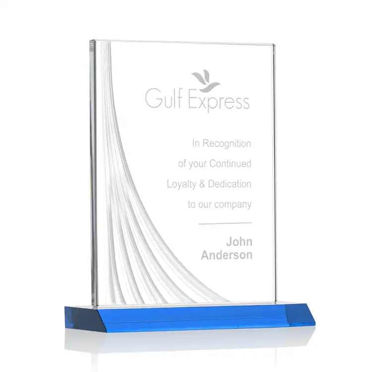 Leighton Liquid Crystal Starfire Crystal Award - Deep Etch #9