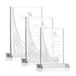 Trophée Leighton Liquid Crystal en cristal Starfire - Gravure
