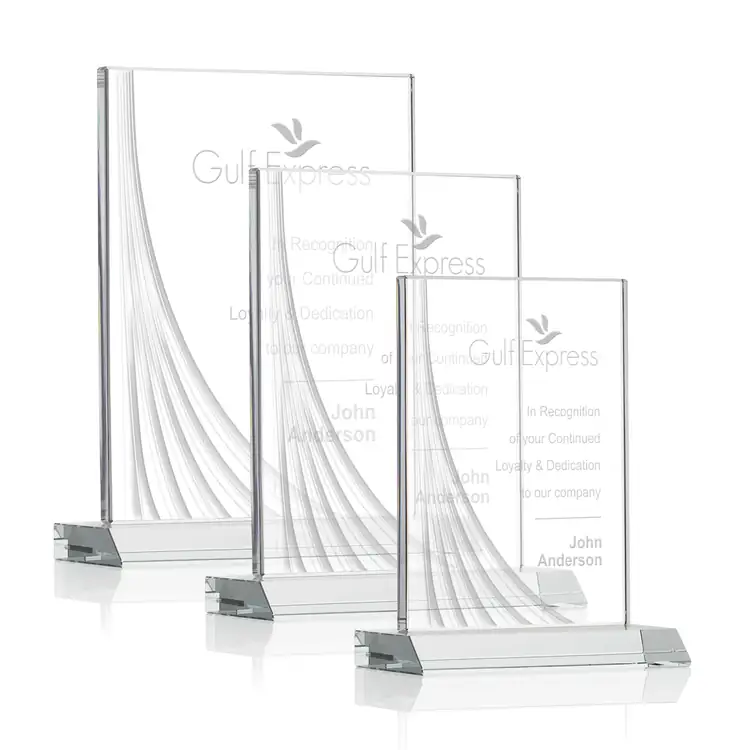Leighton Liquid Crystal Starfire Crystal Award - Deep Etch