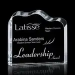 Trophée Lennox en cristal optique à sommet ondulé