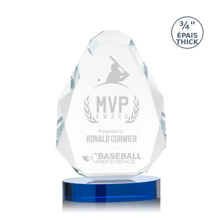 Lexis Optical Crystal Award on Blue Base #3