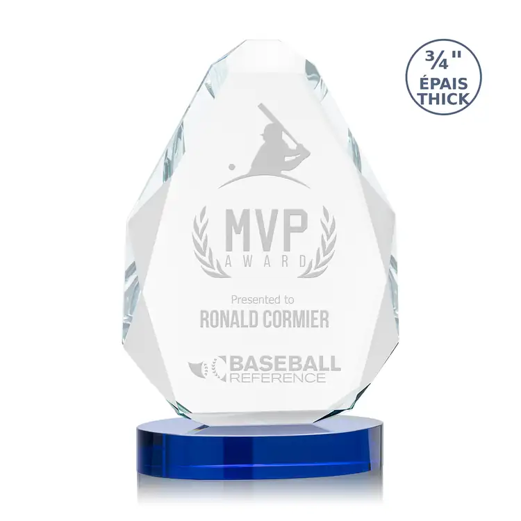 Lexis Optical Crystal Award on Blue Base #4