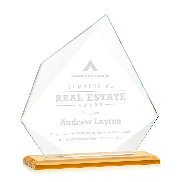 Lexus Starfire Crystal Award - Deep Etch #2