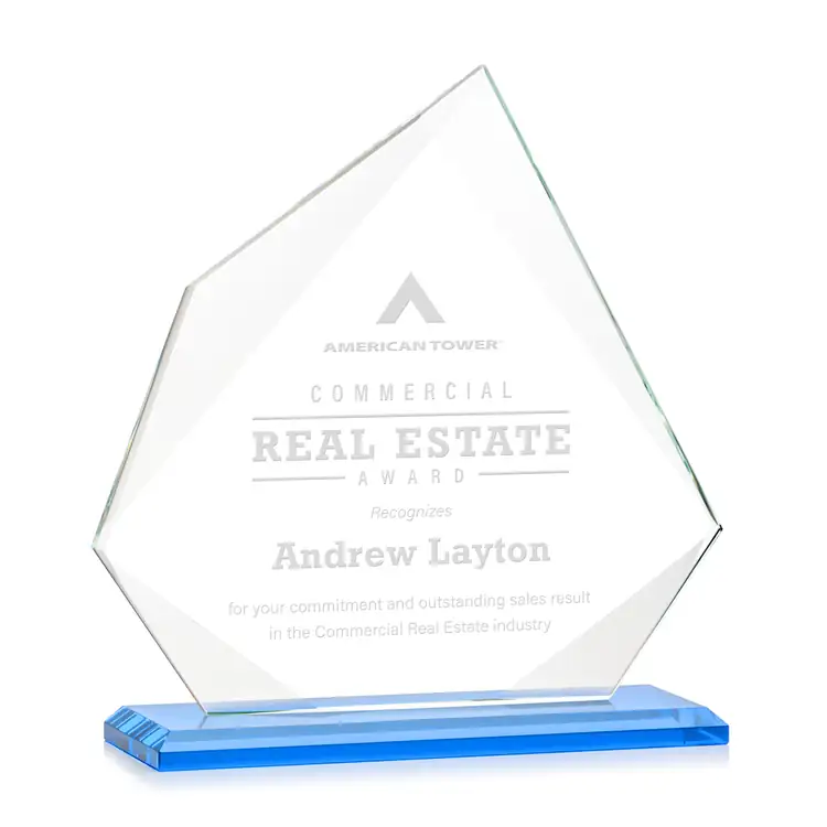 Lexus Starfire Crystal Award - Deep Etch #9