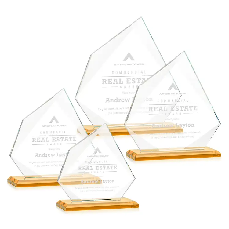 Lexus Starfire Crystal Award - Deep Etch