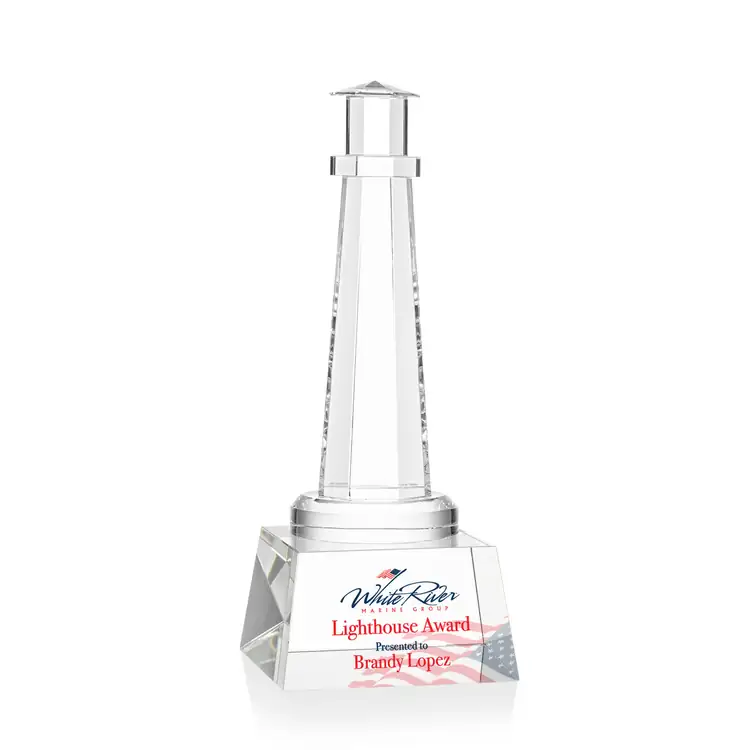 Lighthouse Optical Crystal Award on Clear Robson Base - Multicolor #2