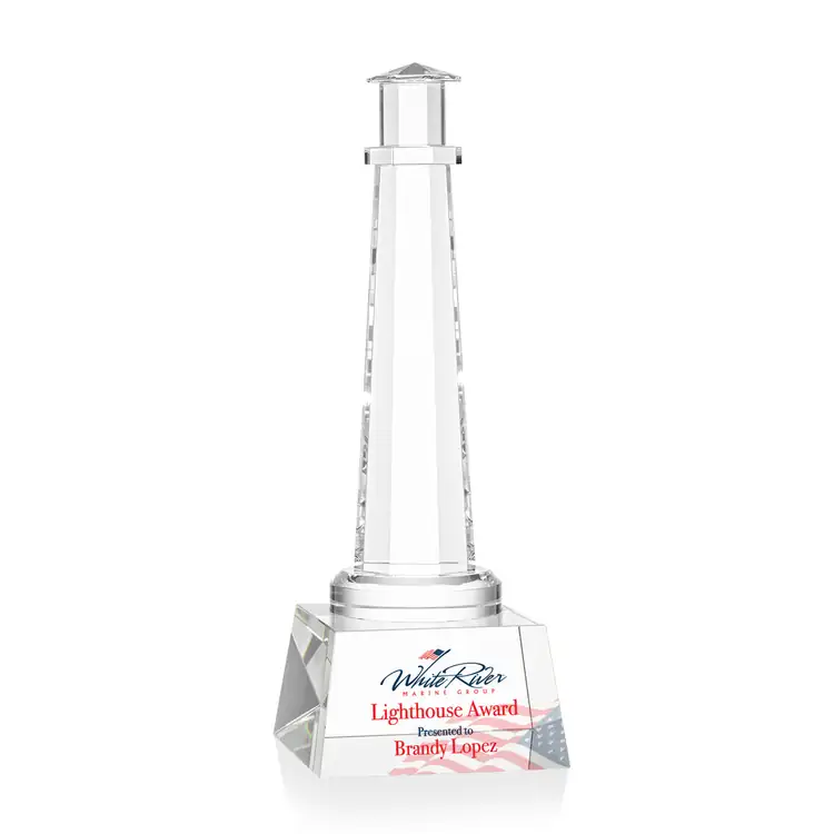Lighthouse Optical Crystal Award on Clear Robson Base - Multicolor #3