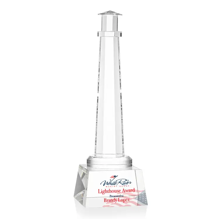 Lighthouse Optical Crystal Award on Clear Robson Base - Multicolor #4