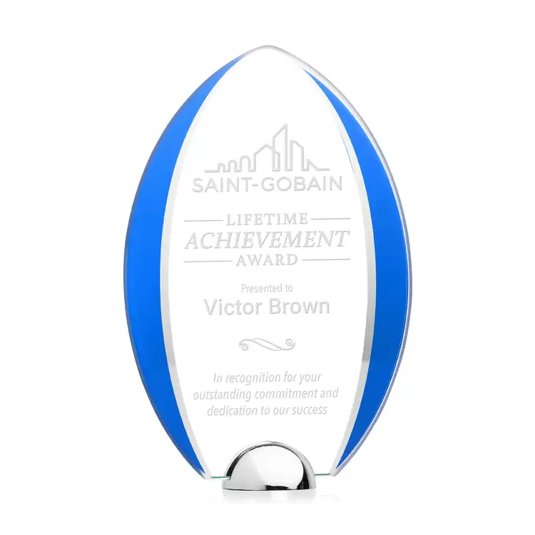 Lincoln Starfire Crystal Award - Deep Etch #3