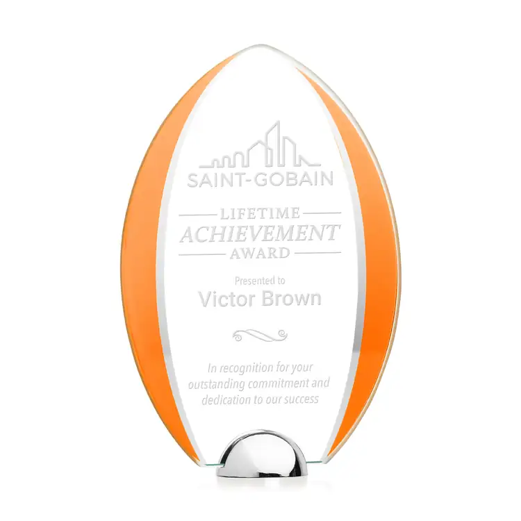 Lincoln Starfire Crystal Award - Deep Etch #4