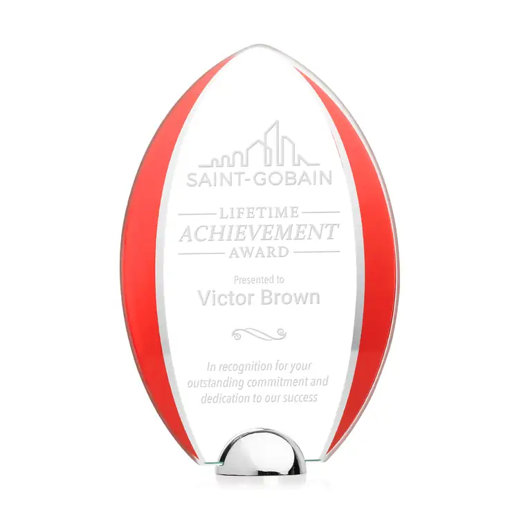 Lincoln Starfire Crystal Award - Deep Etch #5