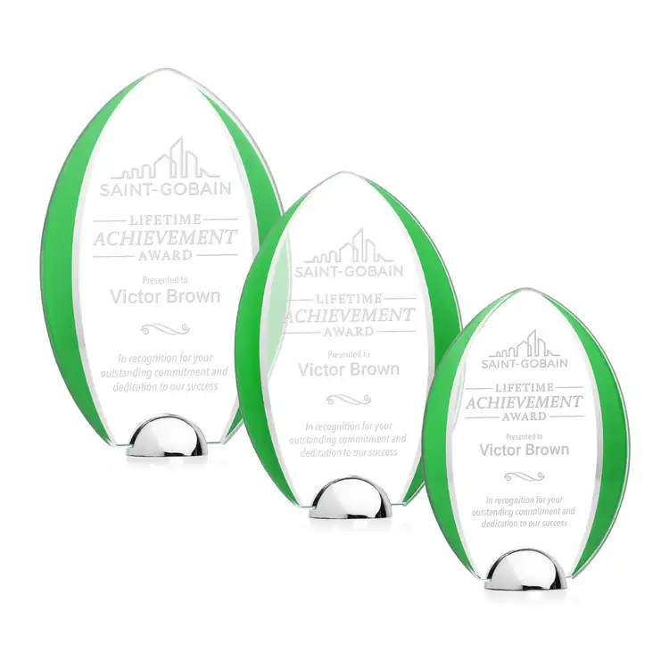 Lincoln Starfire Crystal Award - Deep Etch