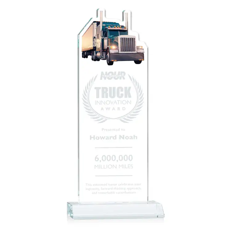 Longhaul Starfire Crystal Award - Deep Etch #2