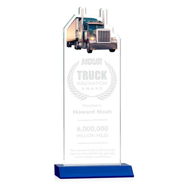 Longhaul Starfire Crystal Award - Deep Etch #6