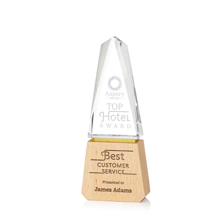Lonsdale Optical Crystal and Beechwood Award - Deep Etch #2