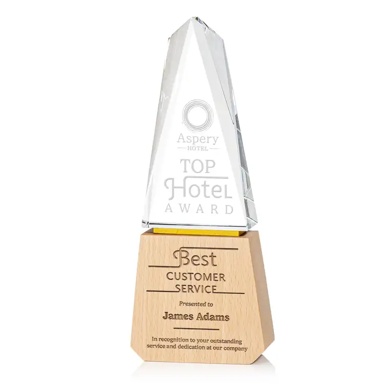Lonsdale Optical Crystal and Beechwood Award - Deep Etch #4