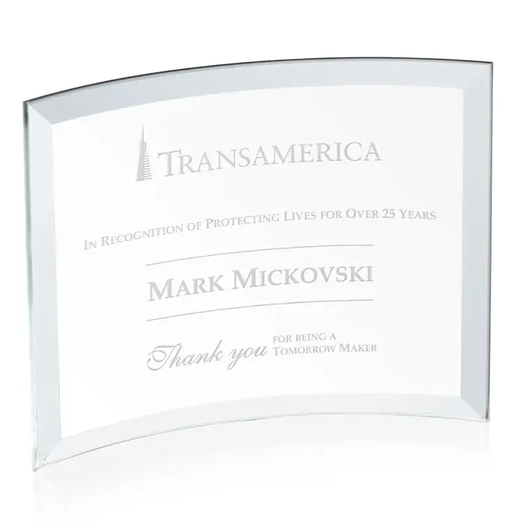 Madison Starfire Crystal Award - Clear - Deep Etch #2