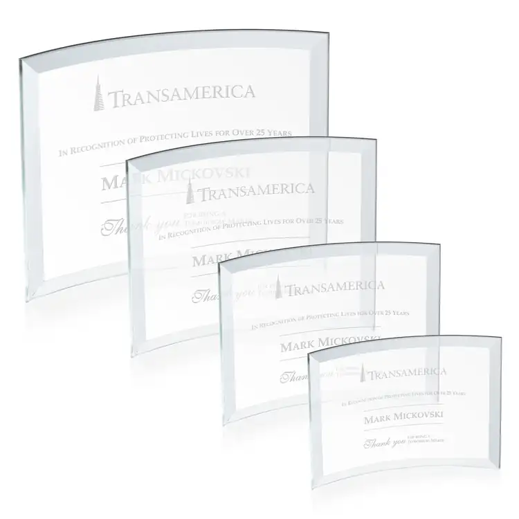 Madison Starfire Crystal Award - Clear - Deep Etch